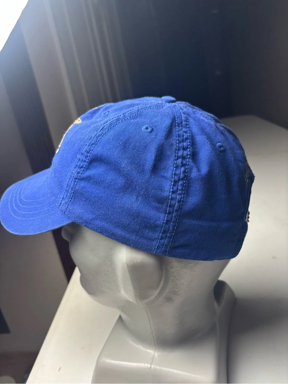 VTG Polo Ralph Lauren PRL Club Royal Blue Equestrian Crest Denim Cap Hat